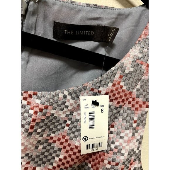 NWT The Limited Pink Shimmer Fitted Midi Dress Size 8 - Picture 7 of 9